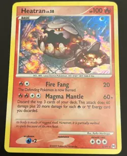 PokÃ©mon TCG Heatran Holo Rare Card 3/99 Arceus 2009 - NM - Image 1