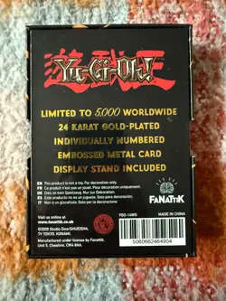 Yu-Gi-Oh! The Winged Dragon of Ra 24k Gold Card Limited Edition (Fannattik) - Image 2