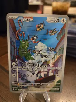 Pokemon TCG Temporal Forces Chatot Art Rare Card 181/162 Near Mint Condition - Image 3
