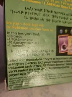 Pokemon Power Reserve Theme Deck Box and Booklet Only-  Jungle 1999 - NO CARDS - Image 8