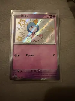 Ralts 153/091 SV Paldean Fates Baby Shiny Pokémon TCG Card - Image 1