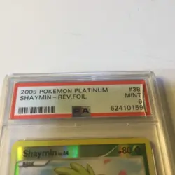 Pokémon Platinum Shaymin Reverse Holo Foil, PSA 9 MT, 38/127 - Image 2