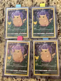Pokemon 25th Anniversary Pikachu Gnaw Thunder Jolt 5/25 - lot of 4 🔥 - Image 1