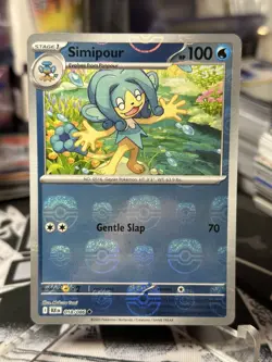 Pokemon TCG Simipour Masterball Reverse Holo 018/086 Black Bolt NM English - Image 1