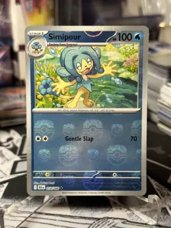 Pokemon TCG Simipour Masterball Reverse Holo 018/086 Black Bolt NM English - Image 4