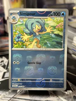 Pokemon TCG Simipour Masterball Reverse Holo 018/086 Black Bolt NM English - Image 8
