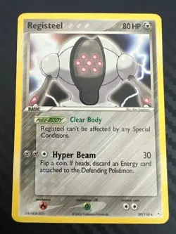 Pokémon TCG Registeel EX Holon Phantoms 29/110 Regular Rare LP - Image 1