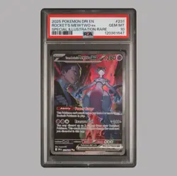 2025 Team Rocket's Mewtwo ex Pokemon Destined Rivals SIR 231/182 PSA 10 GEM MINT - Image 4
