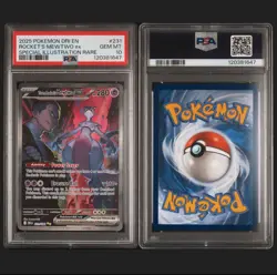 2025 Team Rocket's Mewtwo ex Pokemon Destined Rivals SIR 231/182 PSA 10 GEM MINT - Image 6