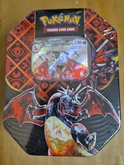 Pokémon TCG Paldean Fates Tin Charizard Ex 4 Pokemon Booster Packs New Sealed - Image 1
