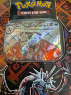 Pokémon TCG Paldean Fates Tin Charizard Ex 4 Pokemon Booster Packs New Sealed - Image 2