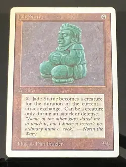 Magic the Gathering MTG Unlimited Jade Statue LP  (Beta Bob) - Image 1