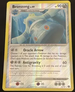 PokÃ©mon TCG Bronzong Reverse Holo Rare Card 14/99 Arceus 2009 - NM - Image 1
