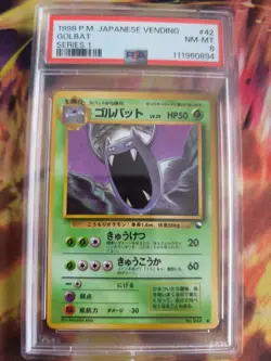 Pokemon Card Japanese Vending expansion sheet 1998 glossy PSA 8 Golbat - Image 2