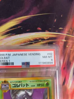 Pokemon Card Japanese Vending expansion sheet 1998 glossy PSA 8 Golbat - Image 4