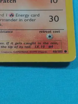Pokemon Cards: Base Set 1st Edition Common: Charmander 46/102  - Image 4