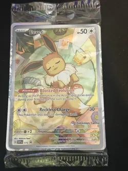 Sealed Eevee Promo SVP-173 Pokemon Center Stamped Card Prismatic Evolutions ETB - Image 1