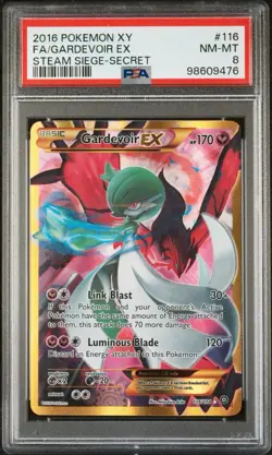 PSA 8 Pokemon TCG Gardevoir XY Steam Siege Secret Rare Full Art #116 2016 - Image 1