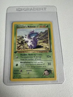 Giovanni’s Nidoran 1st Edition Gym Challenge 76/132 WOTC Vintage Pokemon - Image 1