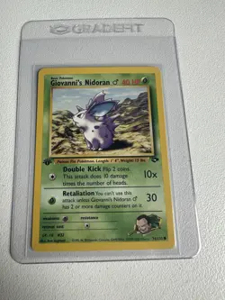Giovanni’s Nidoran 1st Edition Gym Challenge 76/132 WOTC Vintage Pokemon - Image 12