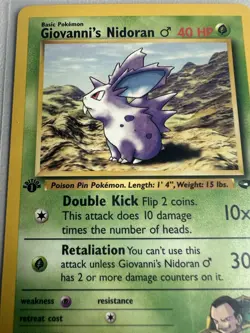 Giovanni’s Nidoran 1st Edition Gym Challenge 76/132 WOTC Vintage Pokemon - Image 13