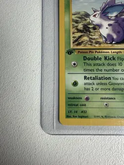 Giovanni’s Nidoran 1st Edition Gym Challenge 76/132 WOTC Vintage Pokemon - Image 3