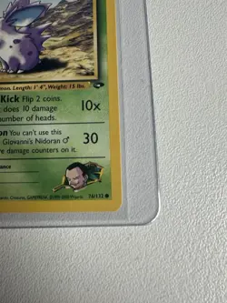 Giovanni’s Nidoran 1st Edition Gym Challenge 76/132 WOTC Vintage Pokemon - Image 6