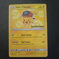 Pokémon TCG Ash's Pikachu Sun & Moon SM111 Promo - Image 1