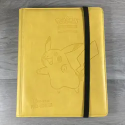 2019 Ultra Pro Yellow Pikachu PRO-Binder, Leather, 9 Pocket Pokemon TCG - Image 6