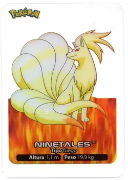 NINETALES #038 LAMINCARD POKEMON LAMINCARDS COLLECTION 2005 EDIBAS (USED) - Image 3