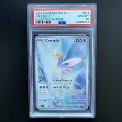 CRESSELIA 071/064 | PSA 10 | Shrouded Fable IR Full Art Graded Pokémon Card - Image 1