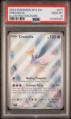 CRESSELIA 071/064 | PSA 10 | Shrouded Fable IR Full Art Graded Pokémon Card - Image 2