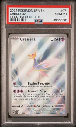 CRESSELIA 071/064 | PSA 10 | Shrouded Fable IR Full Art Graded Pokémon Card - Image 5