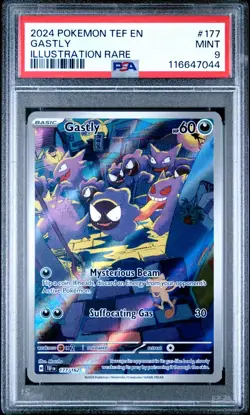 PSA 9 - 2024 POKEMON TEF EN-TEMPORAL FORCES 177 GASTLY ILLUSTRATION RARE (EN) - Image 3