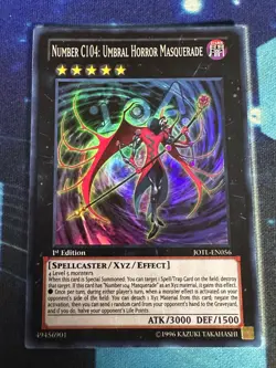 Yugioh Number C104: Umbral Horror Masquerade JOTL-EN056 1st Super Rare! (NM/VLP) - Image 1