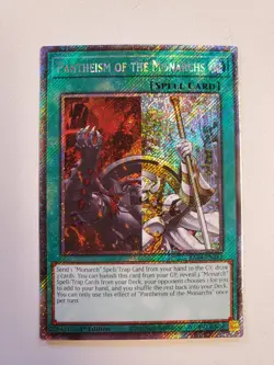 Pantheism Of The Monarchs RA04-EN261 Platinum Secret Rare Yugioh Card Mint - Image 1