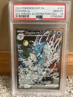 Pokemon TCG Kingdra ex SVP 131 Shrouded Fable Black Star Promo Card - PSA 10 - Image 1
