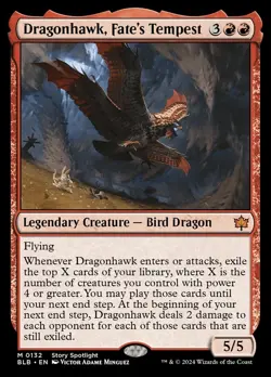 Dragonhawk, Fate's Tempest, Bloomburrow, Pack Fresh NM MTG - Image 1