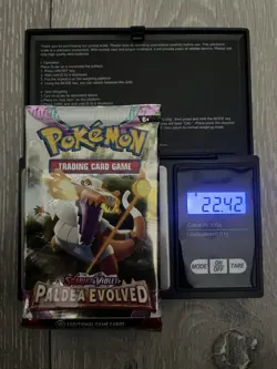 *Heavy* ! Pokémon TCG English Paldea Evolved Booster Pack Weighing at 22.42g - Image 3