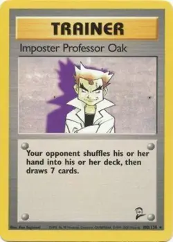 Heavily Played, English Pokemon Regular Imposter Professor Oak - 102/130 - Rare - Image 1