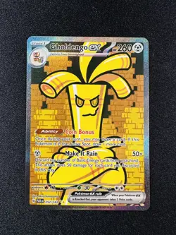 Pokemon TCG Card Gholdengo EX 252/182 Paradox Rift Special illustrator - Image 1