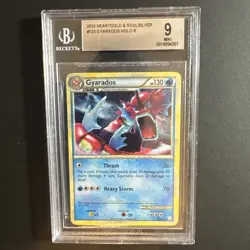 Pokemon  Beckett 9 Shiny Gyarados 123/123 HeartGold & SoulSilver Holo Rare Mint - Image 1