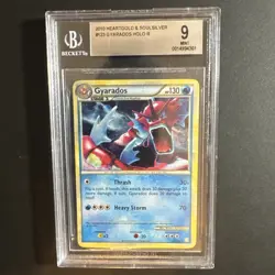 Pokemon  Beckett 9 Shiny Gyarados 123/123 HeartGold & SoulSilver Holo Rare Mint - Image 3