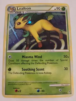 Leafeon 13/95 Pokemon Call Of Legends Holo Rare Card - MP/LP - Image 1