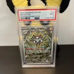PSA 9 Mint Pokemon Surging Sparks Magneton #159 ETB Black Star Promo!! - Image 1