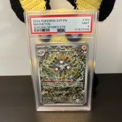 PSA 9 Mint Pokemon Surging Sparks Magneton #159 ETB Black Star Promo!! - Image 3
