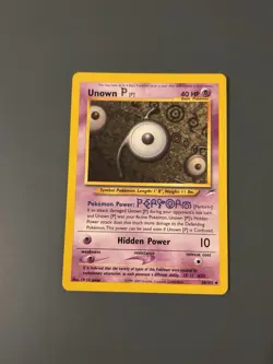 Pokemon TCG 2002 Neo Destiny: Unown P 58/105 - Non-Holo Uncommon Card - LP/NM - Image 1