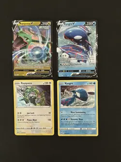 Crown Zenith Sea & Sky Promo Set Rayquaza Kyogre 0307 100 036 SWSH029 Pokemon NM - Image 1