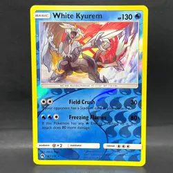 2018 POKEMON LOST THUNDER WHITE KYUREM 63/214 REVERSE HOLO (RARE) - Image 1