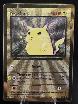 Pokémon TCG Celebrations Pikachu Gold Metal Card 58/102 25th Anniversary - Image 1